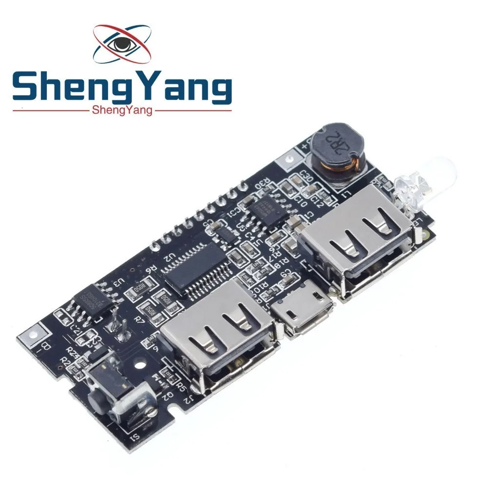 Двойной USB 18650 Батарея Зарядное устройство PCB Мощность модуль 5V 1A 2.1A мобильный Мощность банка аксессуары для телефона DIY светодиодный ЖК-дисплей зарядная Модульная плата
