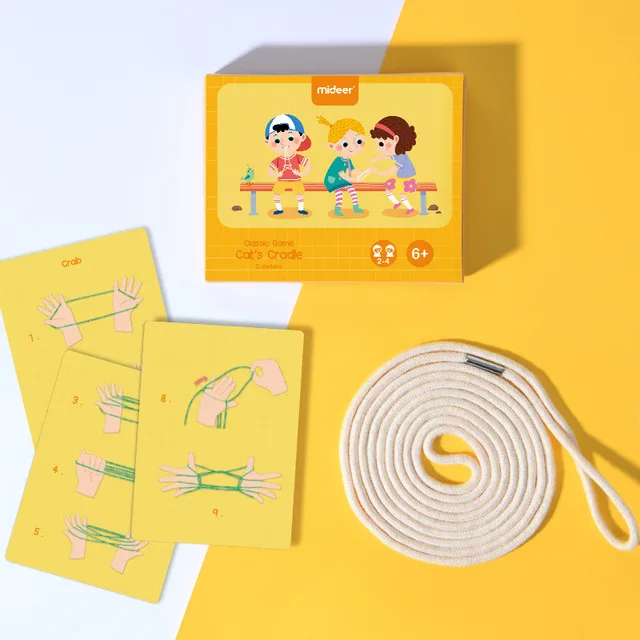 Children String Rope Game Set Montessori Materials Cradle Kids Learning Educational Toys For Kids Party Rope Hand Finger Game 4