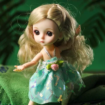 

13 Joint Dress Up Doll 16Cm Princess Mini Nv Hai Toys for Girls Bjd Toy Baby Dolls Elf Boneca Kids Brinquedos Menina Jointed