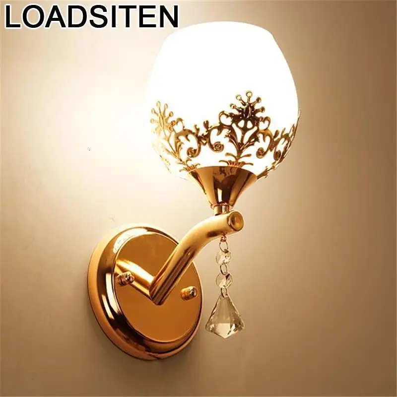 

Para Parede Kinkiety Loft Decor Aplik Lamba Applique Murale Wandlamp Aplique Luz Pared Crystal Luminaire Wall Bedroom Light