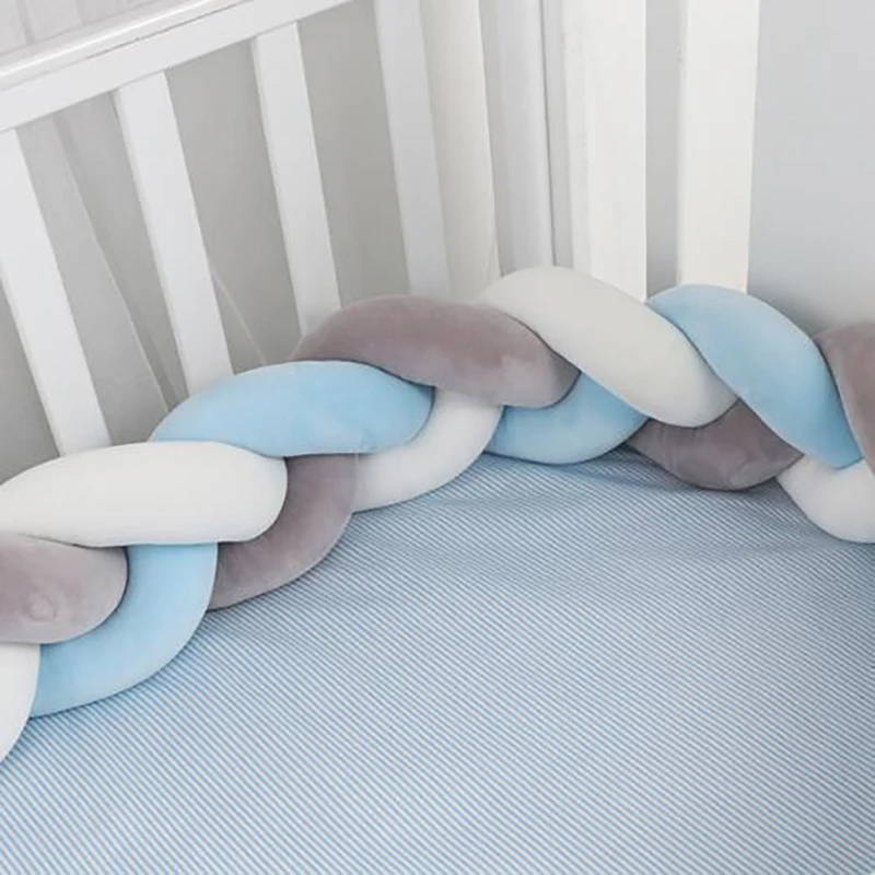 Baby Infant Bed Bumper  Newborn Crib Knot Pillow Room Decor weaving Plush Baby Crib  Baby Safety Protection Pad    YYJ010