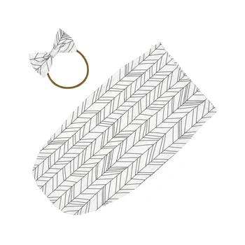 

Boy Girl Bow Headband 0 To 2 Month Soft Photography Props Wrap Muslin Blanket Sleeping Bag Baby Sleep Sack Set Toddler Infant