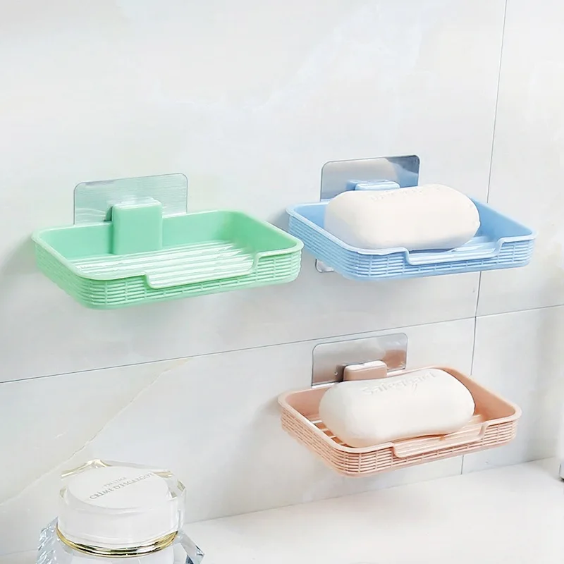 

Suction Wall Soap Box Creative Hollow Toilet Drain Soap Holder Bathroom Storage Household Items