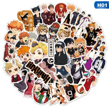

50Pcs/Set Haikyuu!! Stickers Japanese Anime Sticker Volleyball for Decal on Guitar Suitcase Laptop Phone Fridge Motorcycle Car