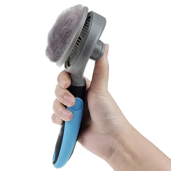 

Efficient Self Cleaning Slicker Pet Grooming Brush For Small Large Dogs Cats Comfortable Safe Anti-slip Comb For Pets WF1017
