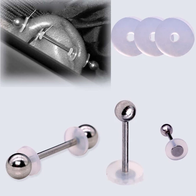 200P Silicone Piercing Healing Discs Anti Invagination Flexible Anti  Hyperplasia for Earring Back No Pull Piercing Disc