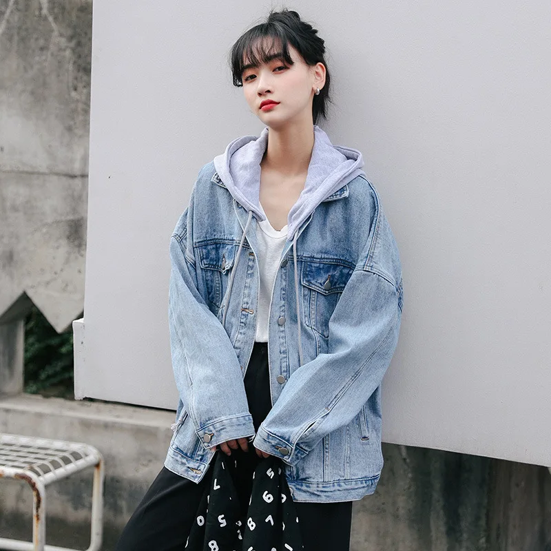 

Photo Shoot Women's Fold-down Collar Mid-length Casual Loose-Fit Long-sleeved Upper Garment Jacket Japanese-style Loose-Fit Deta