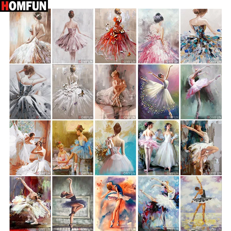 HOMFUN Full Square/Round Drill 5D DIY Diamond Painting 