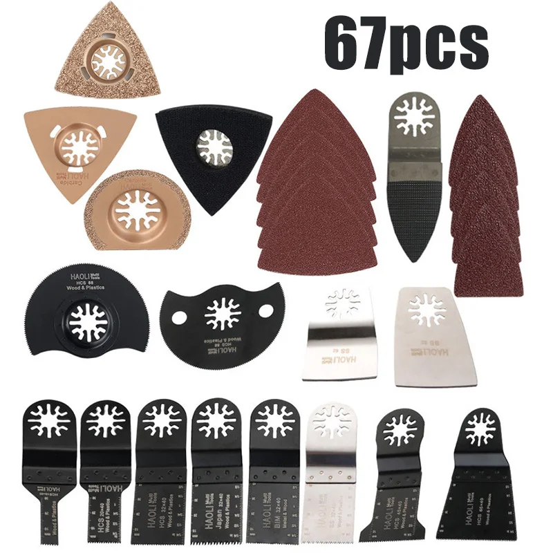 

Laminates Nails Saw Cutter Blades Sanding Pads Oscillating Tools Accessories Kit
