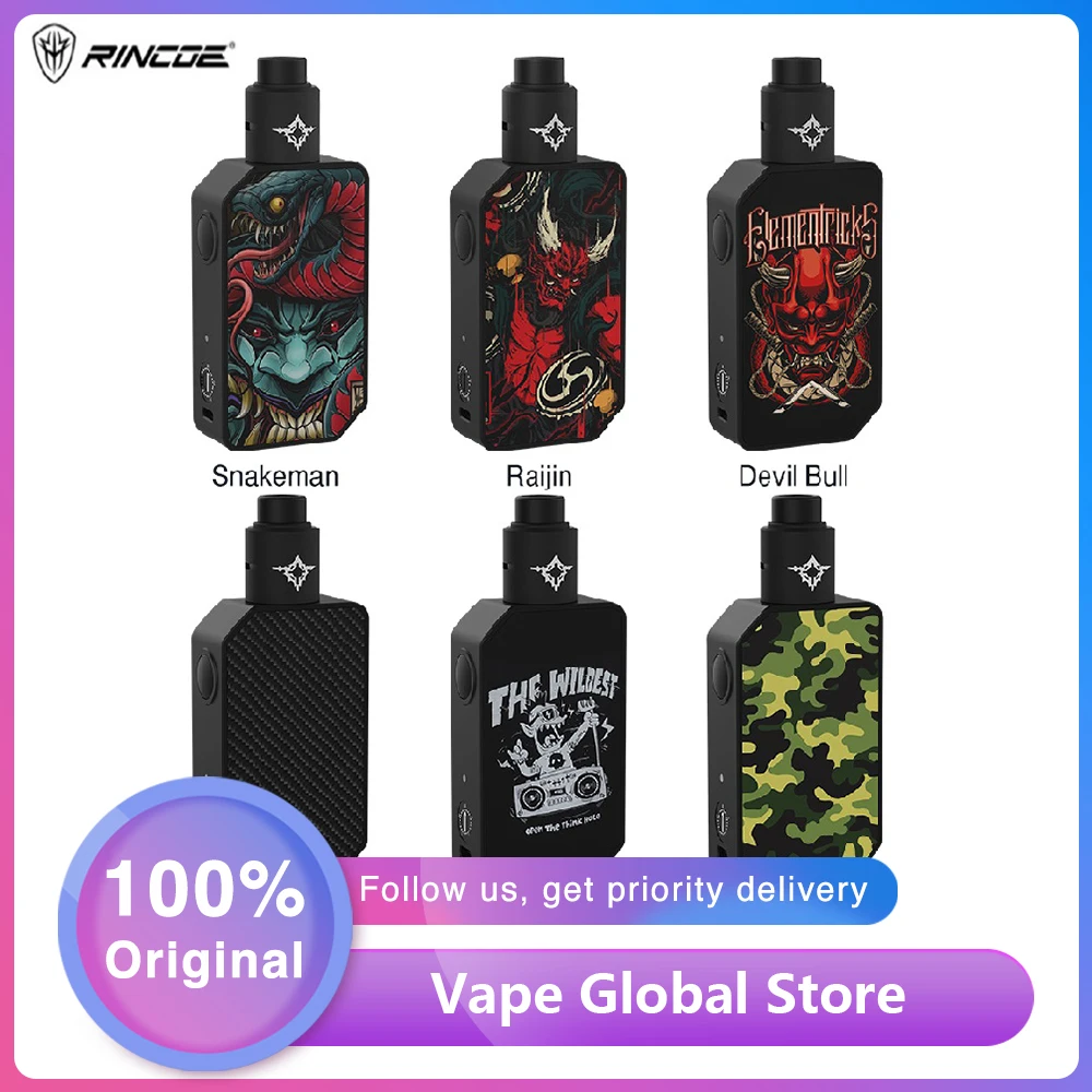 Новый оригинальный комплект Rincoe Manto Beast VV с атомайзером Metis RDA 228 Вт Выход 5 уровней