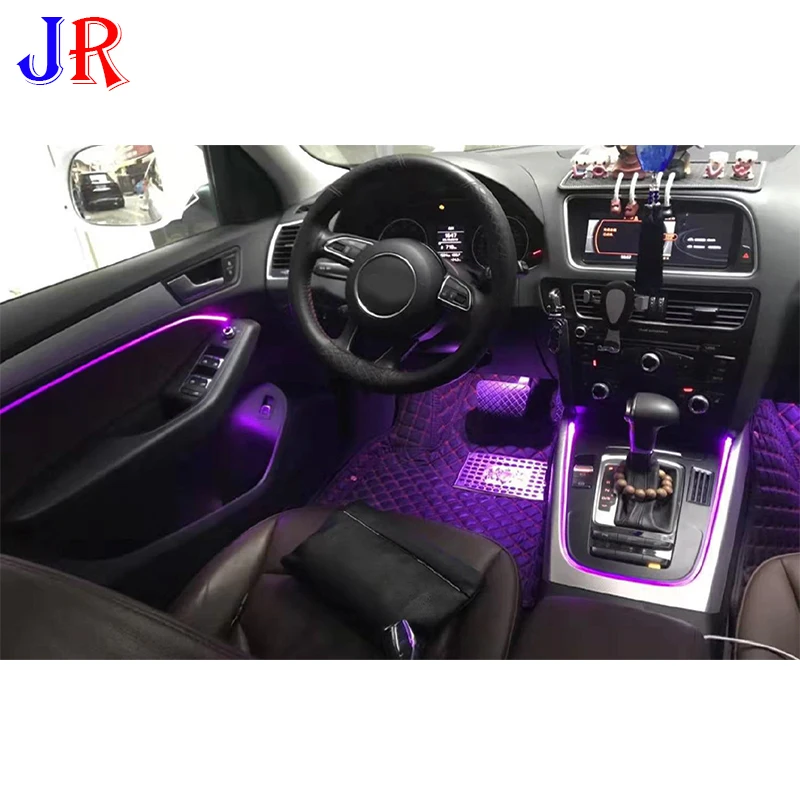 Colorful LED Atmosphere Light Decorative Light Pattern Turbo Air Decorative Light For Audi A4 A5 B8 Q5 2010-2016 Car