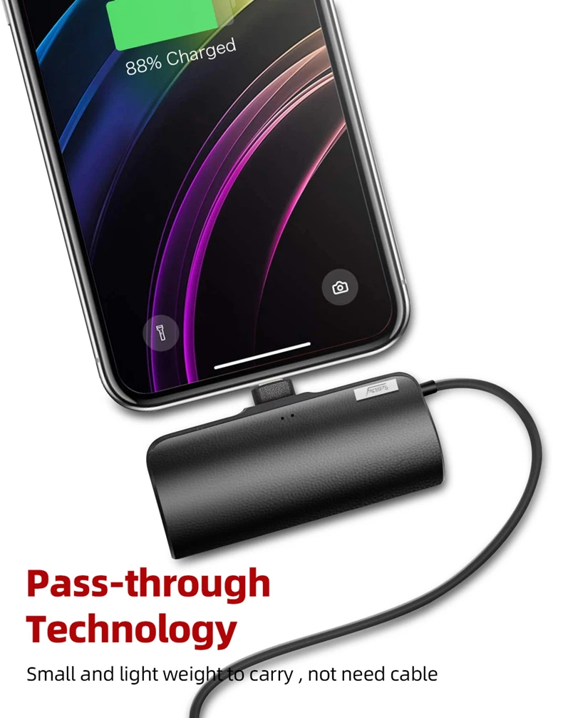 6097 Power Bank 3300mAh External Battery Wireless Charging For iPhone 13 Pocket Mini Power Bank mobile phone charger For Xiaomi