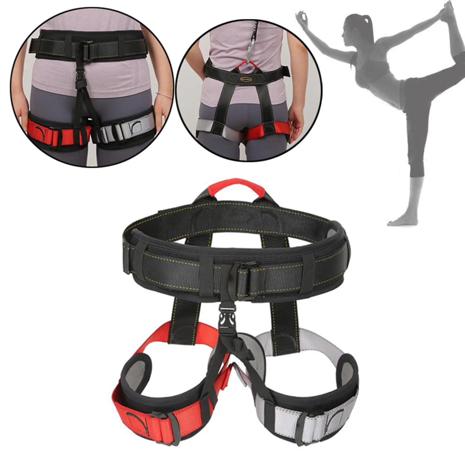

Climbing Harness for Men Women Yoga Exercise Workout,Protect Waist Safety Belts,