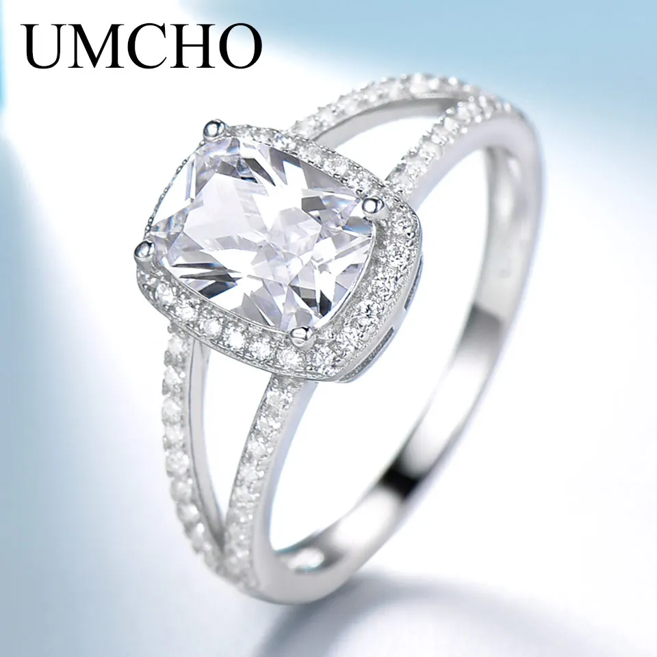 

Женское серебряное кольцо UMCHO, обручальное кольцо из настоящего серебра 925 пробы, высокое качество