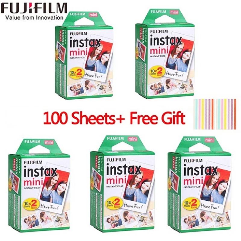 20-200 листов Fujifilm instax mini 9 фильм белый край 3 дюймов широкая пленка для Фотоаппарат моментальной печати mini 8 7s 25 50s 90 фото бумага