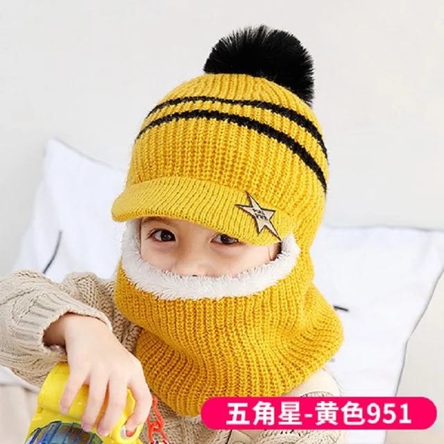 Children Hats Winter Crochet Hat Scarf One Piece Kids Caps Girls Pompom Baseball Cap Baby Hat Hats Caps Aliexpress