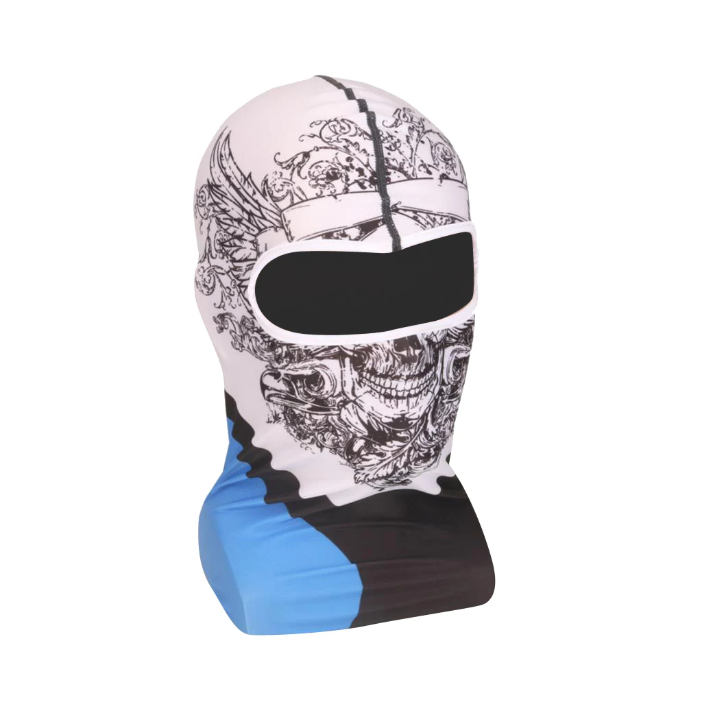 Skull Balaclava Windproof Breathable 3D Outdoor Sports Cycling Ski Thermal Polyester Neck Hood Full Face Mask Hat