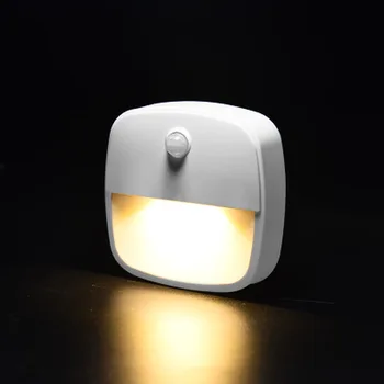 

LED Indoor Wall Lamps PIR Motion Sensor sconces Light Plinth Recessed Night Lamp For Stair Step kitchen bedroom AA USB Battery