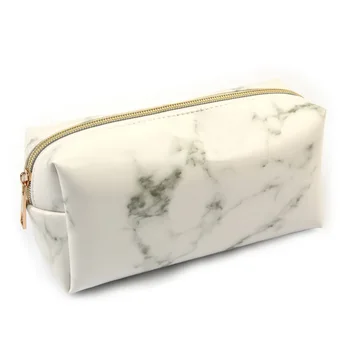 

Storage Durable Large Capacity Multi Use Portable PU Leather Travel Cosmetics Case Marbling Practical Makeup Bag Fashion Zipper