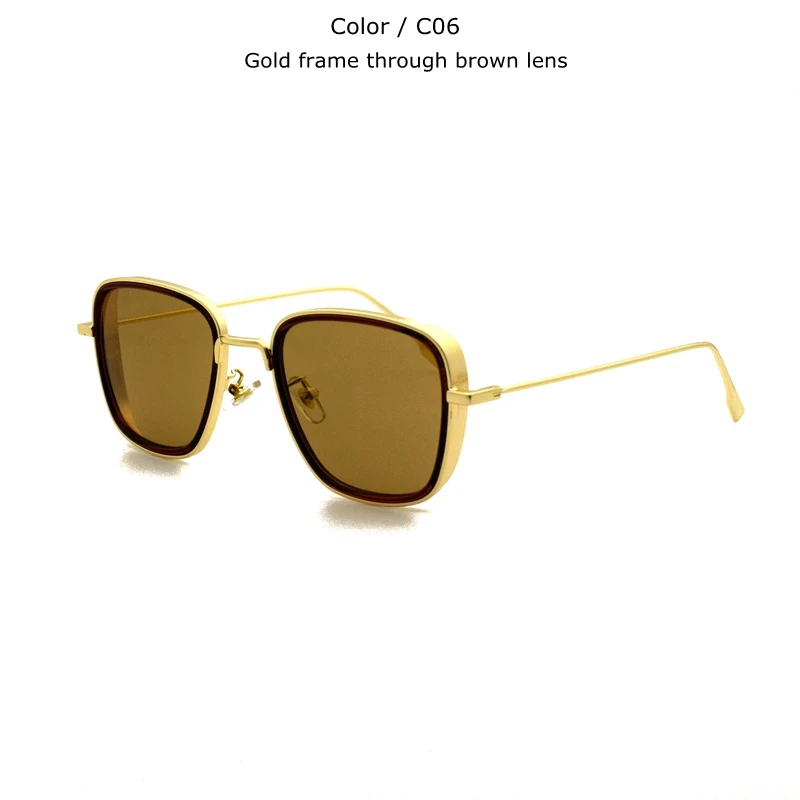 TUZENGYONG, классические стимпанк Солнцезащитные очки, модные мужские и женские брендовые дизайнерские винтажные Квадратные Солнцезащитные очки с металлической оправой, высокое качество