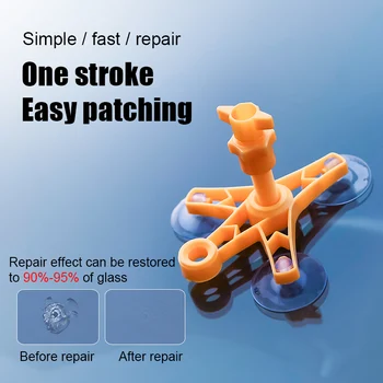 

New Windshield Repair Kit Quick Fix Car Windscreen Bullseye Rock Chip Crack Scratch