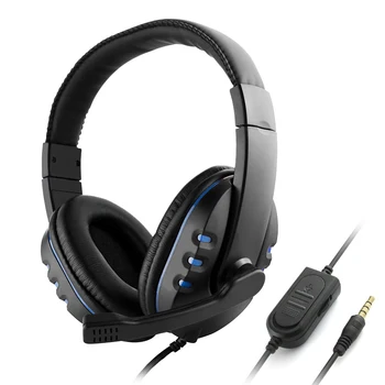 

3.5mm Wired Gaming Headphones Over Ear Game Headset Noise Canceling Earphone Microphone Volume Control for PC Laptop Smart Phone