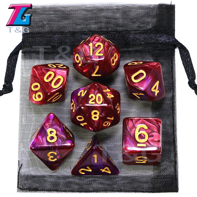 9 цветов на выбор DND Mix Dice Bag детские пластиковые кубики подарок на день рождения подземелья драконы настольные игры Вечерние