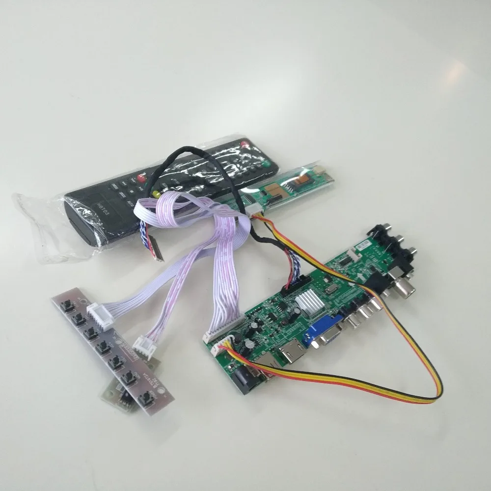 Комплект для LTN156AT01 15," 1 CCFL DVB-C lcd 30pin VGA AV цифровой 3363 DVB-T 1366X768 ТВ плата контроллера USB HDMI