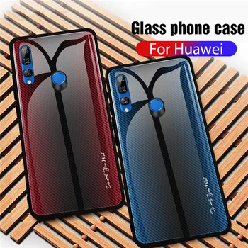 

Luxury Gradient Tempered Glass Phone Case For Huawei Honor 8X 20 10 9X 10i Mate 30 20 P30 P40 Pro P20 Lite Y7 Y6 Y9 2019 case