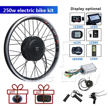 Online 25km/h Speed 250w Rear E-Bike Conversion Kit 36v 250W Instrument Wheel 20inch 24inch 26 Inch Electric Bike Conversion Kit