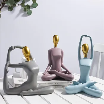 

Yoga Female Beauty Salon Yoga Shop Cabinet Decoration Modern Resin Crafts Bookcase Entrance Home Small Furnishings