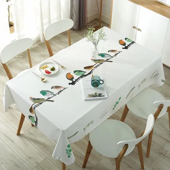 

PVC Plastic Table Cloth Rectangular/round Waterproof Oilproof Table Cover Pastoral Style Printed Tablecloths for Wedding Party