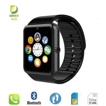 

Bluetooth Smart Watch GT08 Clock Sync Notifier Support Sim Card Slot Push Message Connectivity Android and IPhone Smartwatch