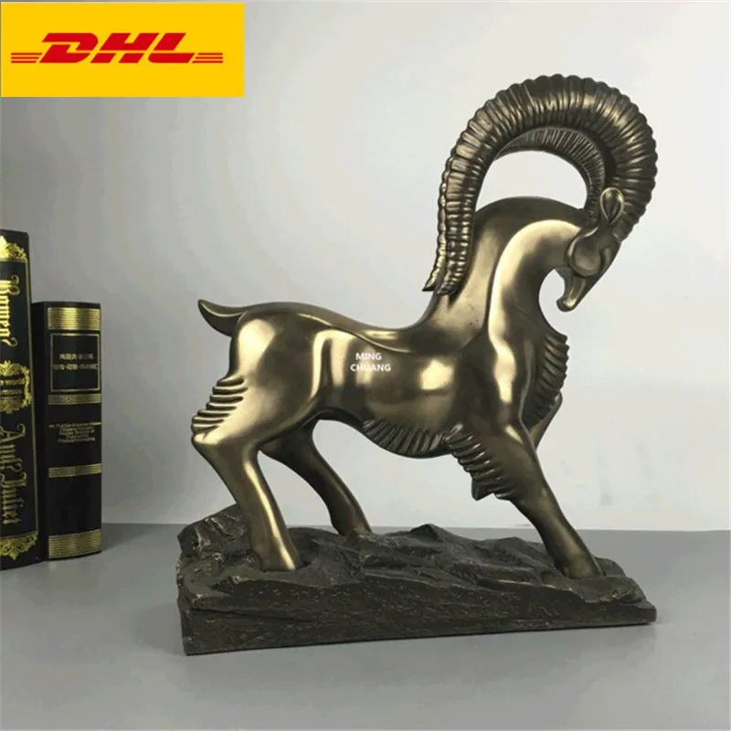 1" Статуя Bellwether, кастинговая медь, художественное ремесло, бюст, для дома, полная длина, портретное исследование, украшения, GK, фигурка, игрушка, коробка 33 см, V1007