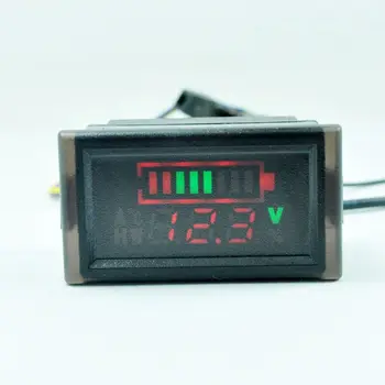 

Waterproof Voltmeter Battery Capacity Indicator for Electric Scooter Bike 6-120V