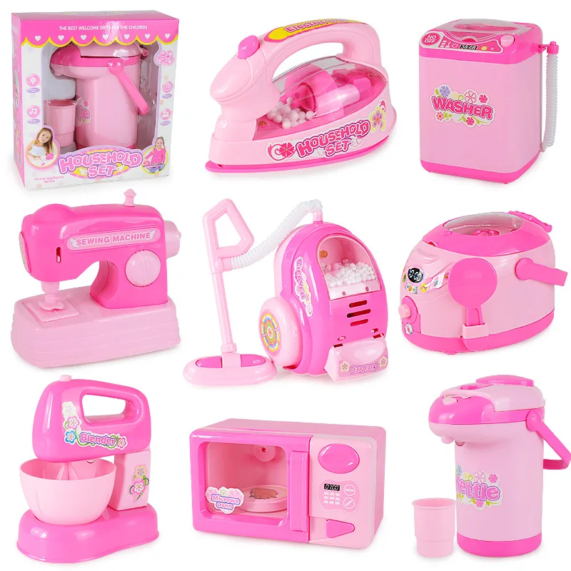 Mini Home Appliances Toys Simulation Refrigerator Washing Machine Model