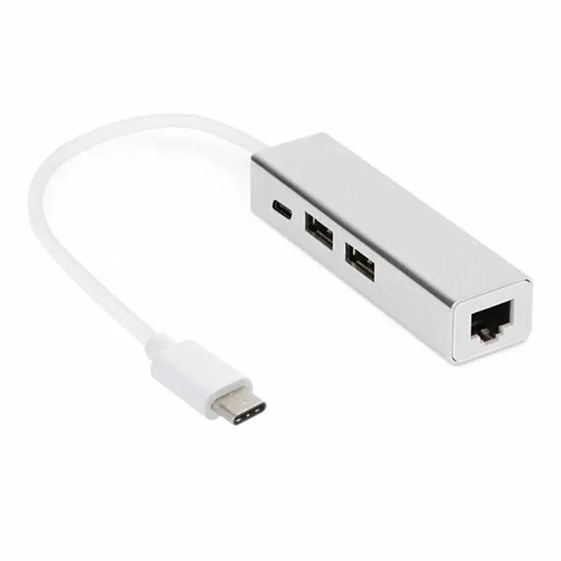 Ajiuyu USB C концентратор type-c адаптер Thunderbolt 3 RJ45 гигабитный сетевой порт Ethernet USB 3,0 Узловая док-станция мульти-Сплиттер конвертер