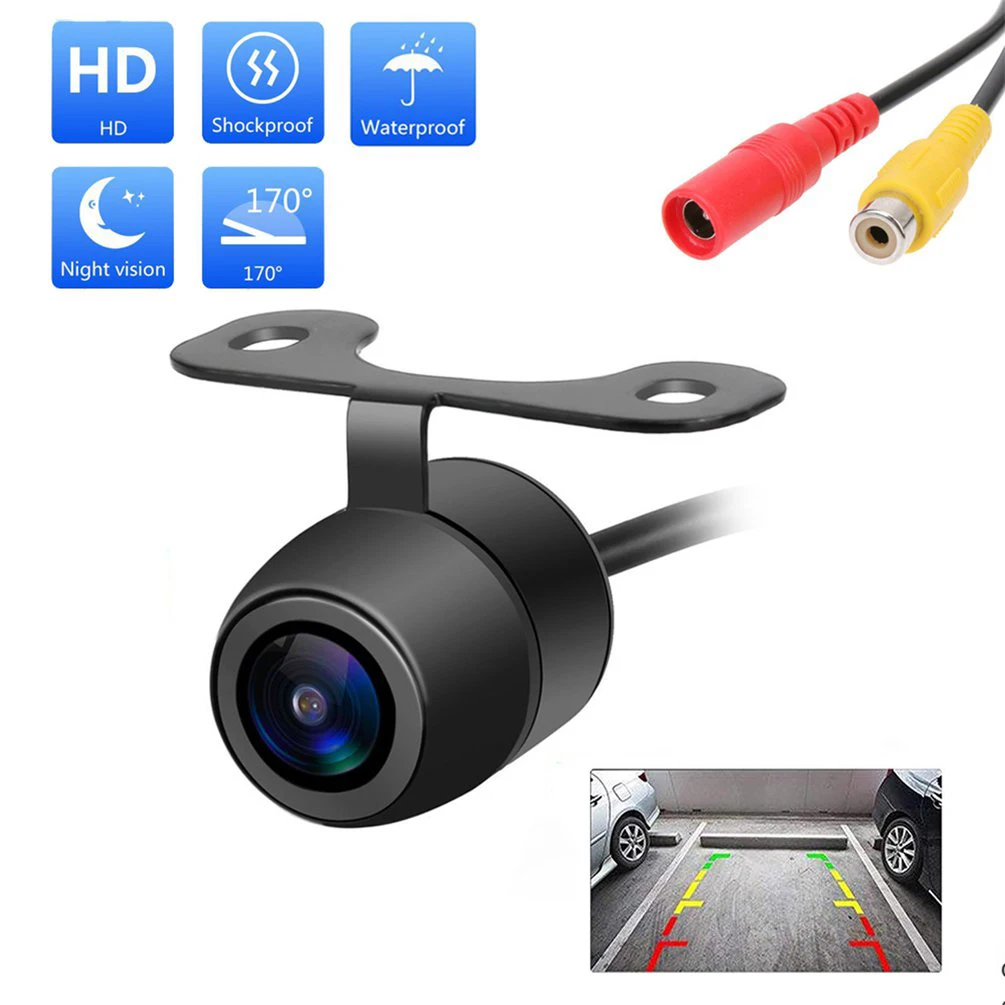 Cámara marcha atrás coche, visión nocturna HD, gran angular, visión trasera, cámara de estacionamiento, impermeable, LED, Monitor de respaldo automático, imagen HD - AliExpress