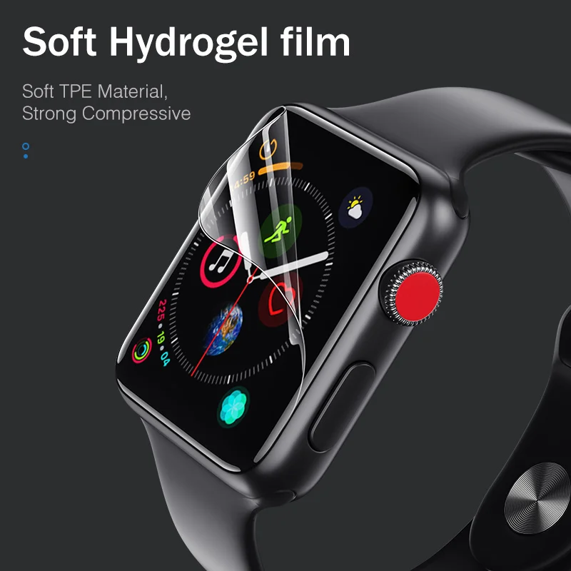 YKZ 2 шт Защитная пленка для Apple Watch 4 3 Гидрогелевая пленка для iWatch 2 1 полная защита для Apple Watch 38 мм 40 мм 42 мм 44 мм