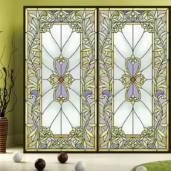 

Customized Size Durable Window Stickers Static Cling Tint-Film Thermal Insulation Plant Figure Pattern Glass Decor 40cmx100cm