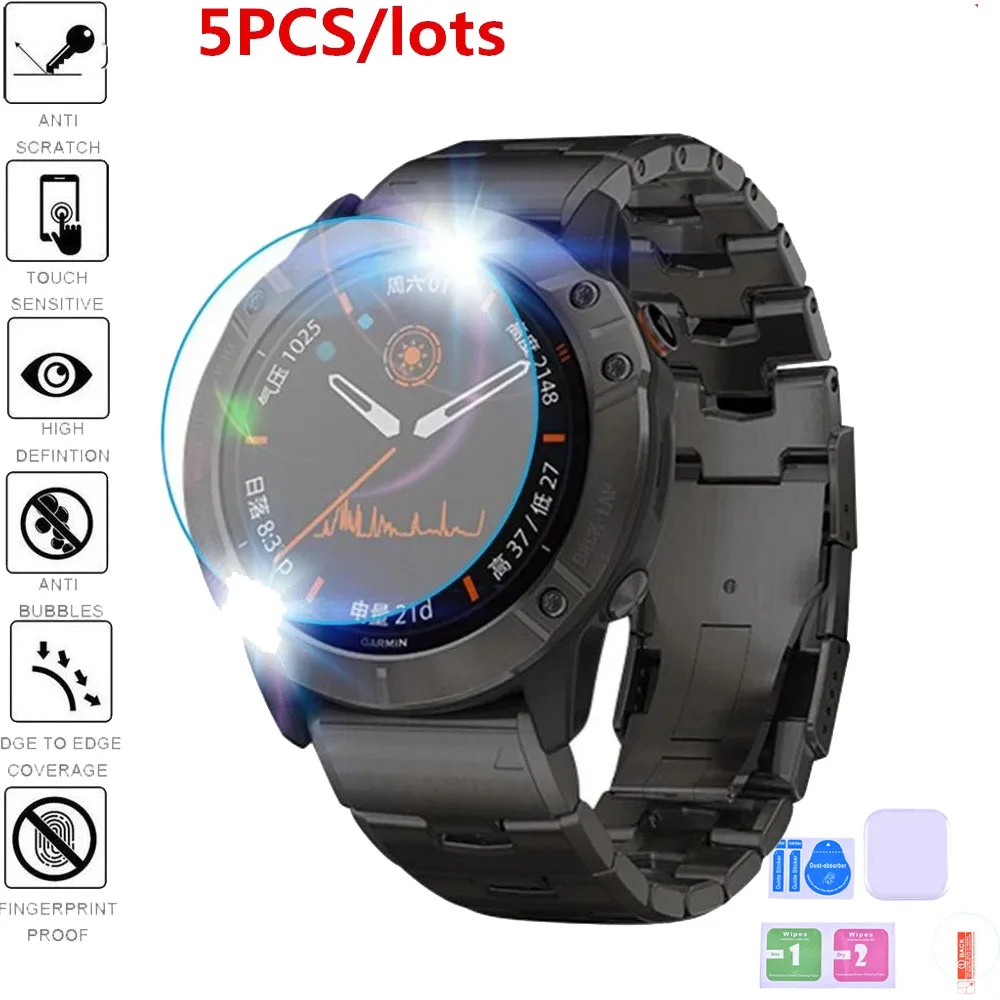 

Защитная пленка для часов Garmin Fenix 5 5s Plus 6S 6X 6 Pro, Ультрапрозрачная, закаленная, премиум-класса защитный из стеклянной пленки, 5 шт.