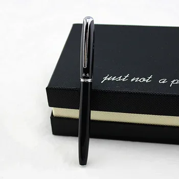 

high quality Metal Fountain Pen Matte Black Writing Gift Set luxury Ink Pen Delicate 0.38/0.8/Small Calligraphy Bent Nib