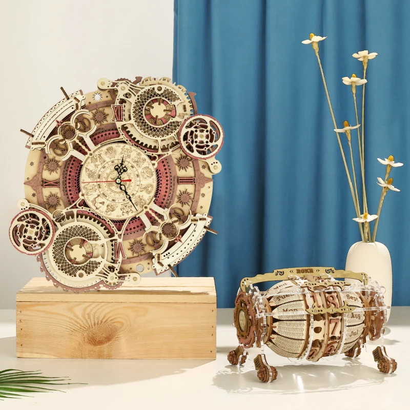 Puzzle Mécanique 3D Bois - Horloge murale romantique - ROKR