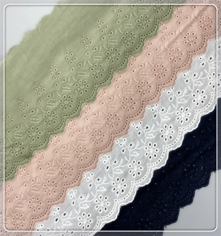 Description Picture 2 of item5Yard/Lot 11CM Wide Cotton Cloth Lace Trim Children's Clothes Dress Sofa Curtain Sleeve Collar DIY Sew Fabrics Accessories