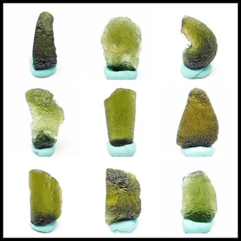 

Hot Sale A++ Natural Moldavite green aerolites crystal stone pendant energy apotropaic4g-6g/ lot+ free rope Unique Necklace