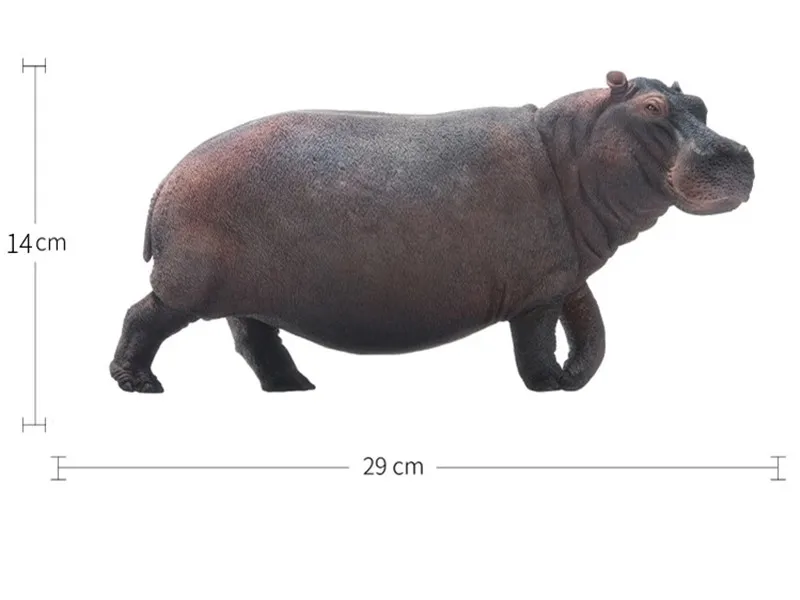 PNSO Hippopotamus hippo wildlife scientific art realistic large model figure 
