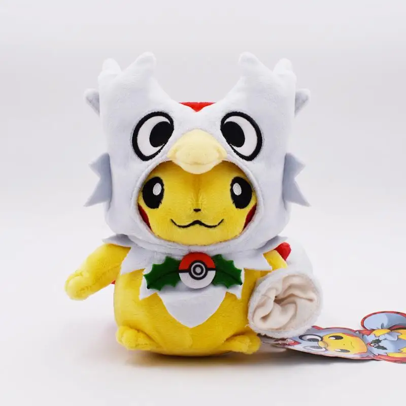 Takara Tomy Pokemon плюшевые 25 см улыбка Пикачу Косплей Delibird Cadoizo Botogel мягкие игрушки куклы с биркой