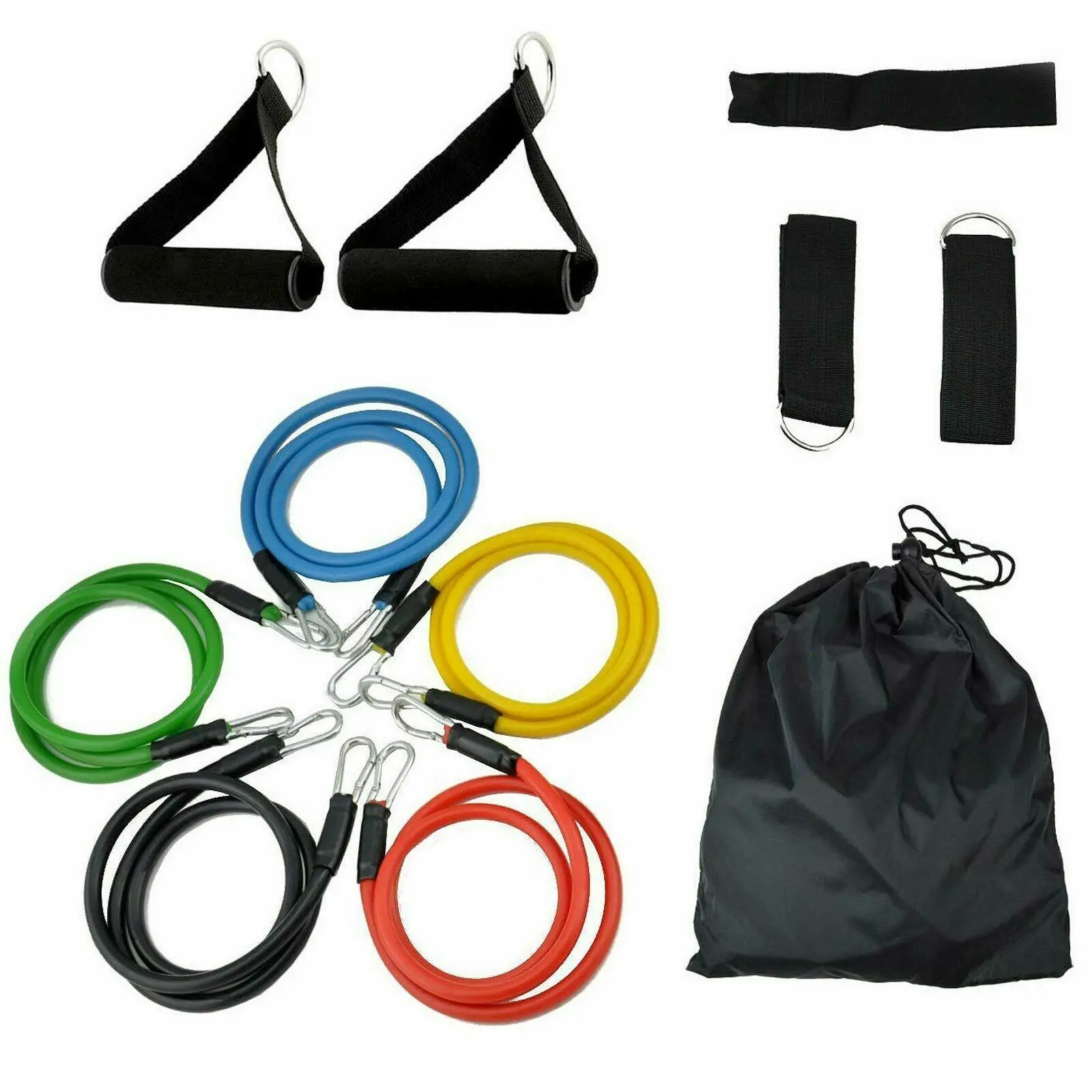 

Set Pull Rope Latex Fitness Exercises Resistance Bands Elastic Exercises Body Fitness Workout Strength G 11 pcs Resistance Bands