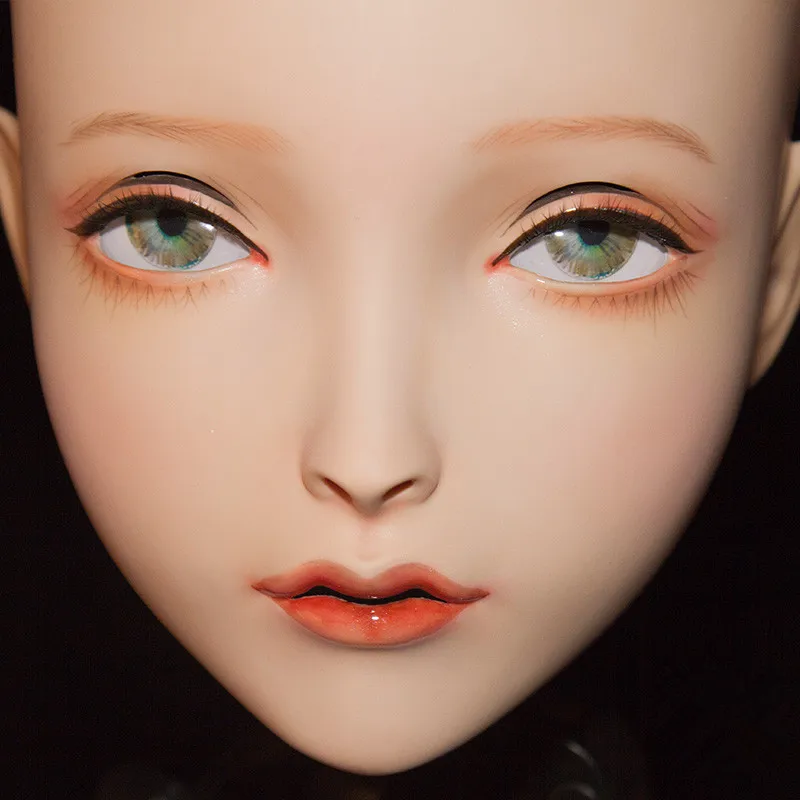 LiLi Mask-21) милая девушка Смола половина головы настроить Косплей Японская ролевая игра Аниме Силиконовые кигуруми маска Трансвестит кукла - Цвет: mask23