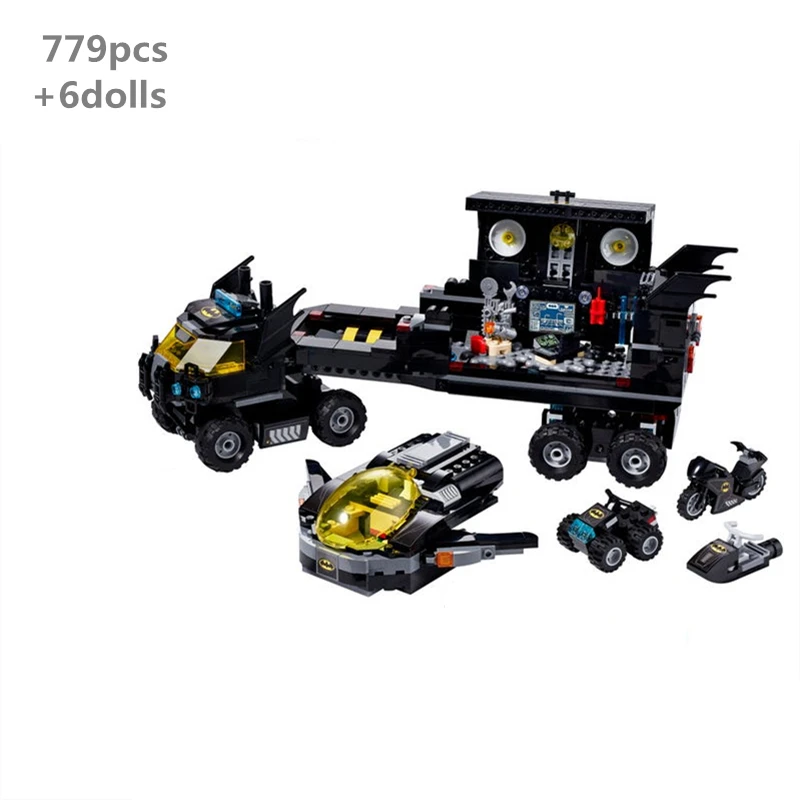Новинка 2021 набор для сборки модели из классического фильма DC Superhero Mobile Bat Base